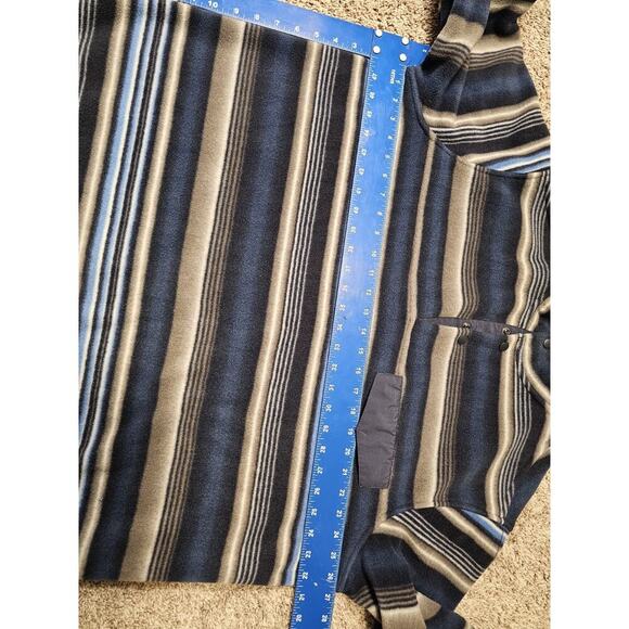 Southern Grit Jacket Mens XL Navy Blue Striped Tundra Fleece Pullover Snap - Picture 5 of 7